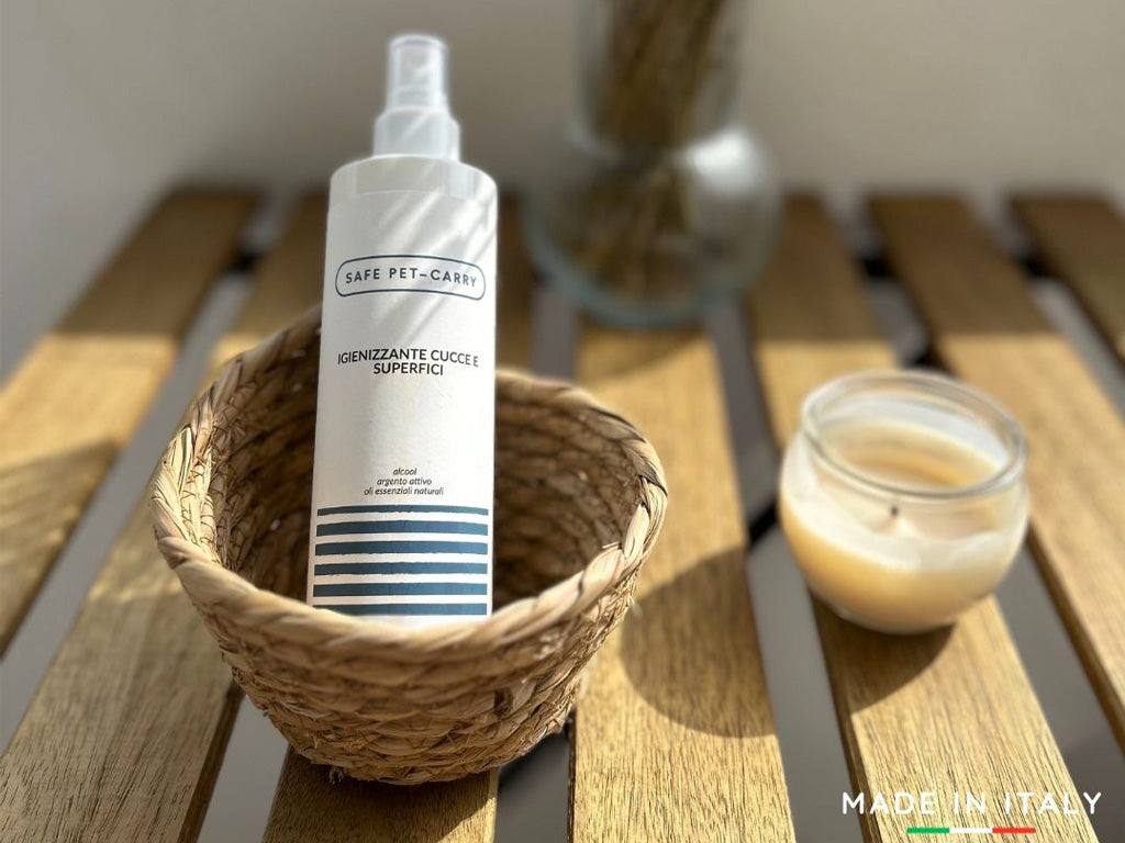 Spray igienizzante naturale per la pulizia quotidiana del cane