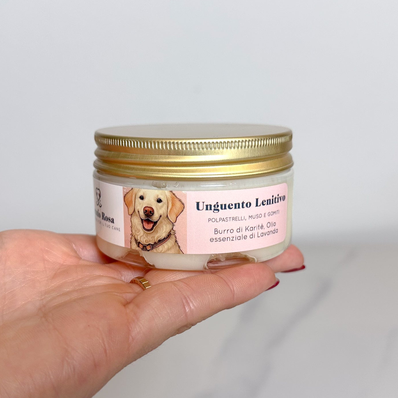 Barattolo di unguento Tartufo Rosa, trattamento quotidiano per la pelle del cane