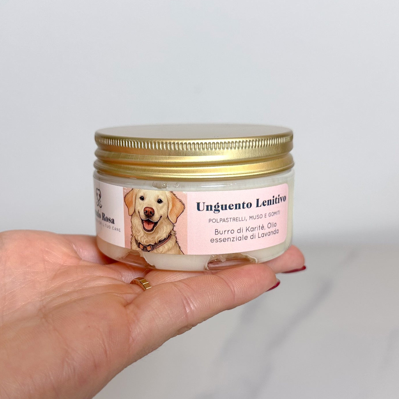 Barattolo di unguento Tartufo Rosa, trattamento quotidiano per la pelle del cane
