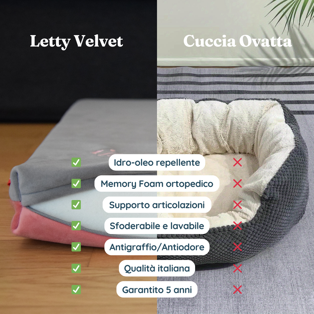 Letty Velvet: la cuccia ortopedica che fa davvero la differenza per il tuo cane