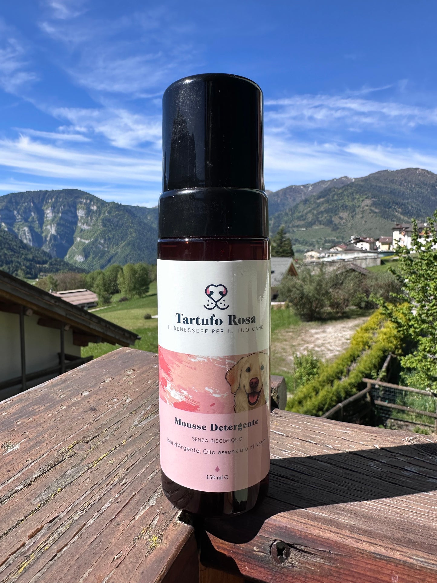 Mousse Detergente per Cani Senza Risciacquo – Shampoo Naturale | Tartufo Rosa