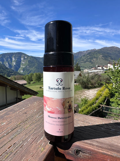 Mousse Detergente per Cani Senza Risciacquo – Shampoo Naturale | Tartufo Rosa