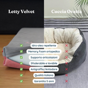 cuscino per cani in memory foam certificato e garantito di alta qualità