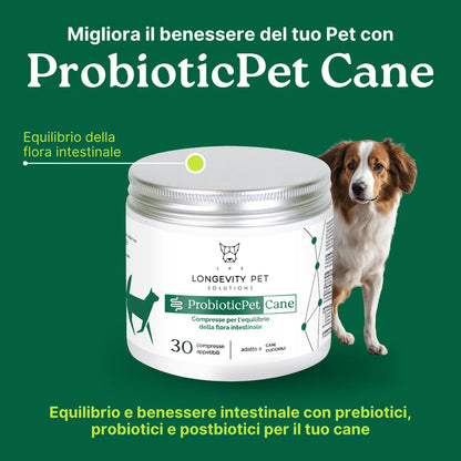 ProbioticPet Cane per equilibrio e benessere intestinale con prebiotici probiotici e postbiotici