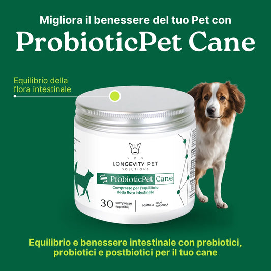 ProbioticPet Cane per equilibrio e benessere intestinale con prebiotici probiotici e postbiotici
